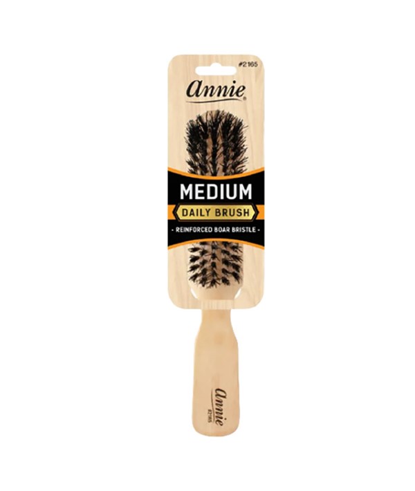 BROSSE QUOTIDIENNE MOYENNE EN POILS DE SANGLIER RENFORCÉS NATURELS ANNIE 2