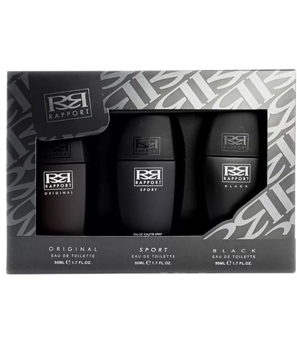 COFFRET CADEAU EAU DE TOILETTE TROIS PIÈCES RAPPORT