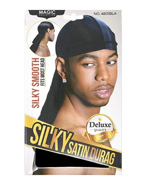 COLLECTION MAGIC DURAG EN SATIN SOYEUX 4801BLA 
