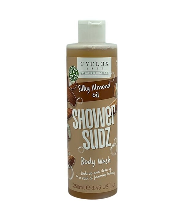 CYCLAX SILKY ALMAND OIL SHOWER SUDZ CORPS WASH 