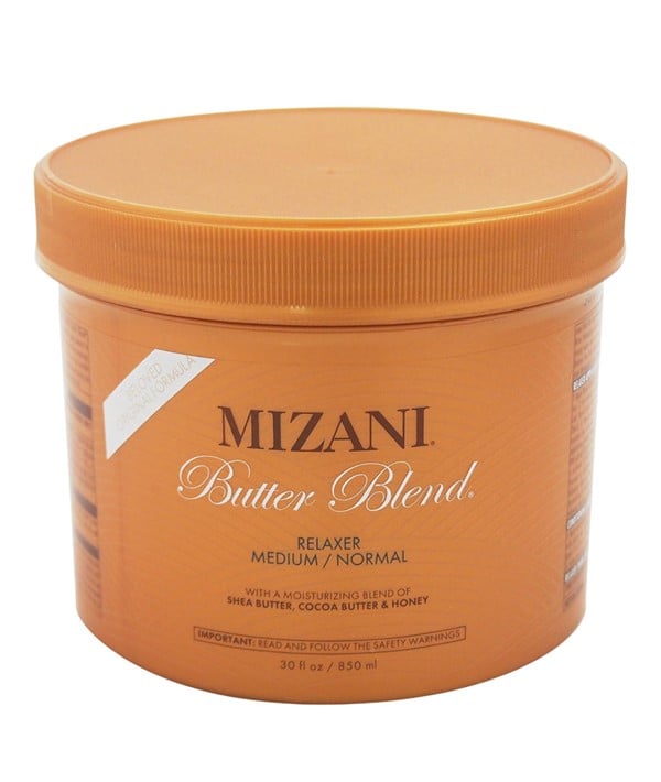 Défrisant au mélange de beurre pour cheveux normaux