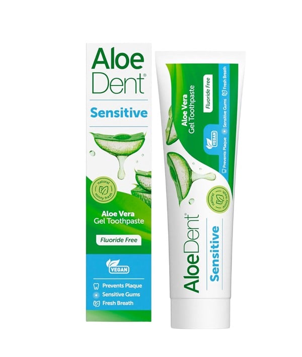 DENTIFRICE ALOEDENT SENSITIVE À L'ALOE VERA SANS FLUORURE 