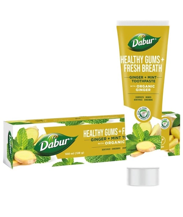 DENTIFRICE AU GINGEMBRE ET À LA MENTHE POUR DES GENCIVES SAINES 
