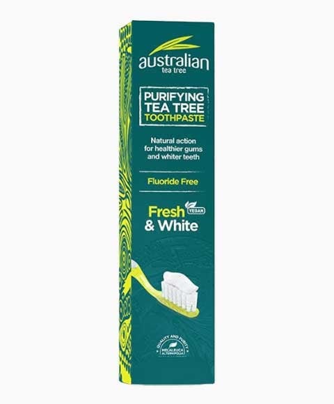 DENTIFRICE FRAIS ET BLANC À L'ARBRE À THÉ AUSTRALIEN