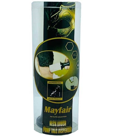 DISTRIBUTEUR DE TALC À POMPE À BROSSE POUR LE COU MAYFAIR