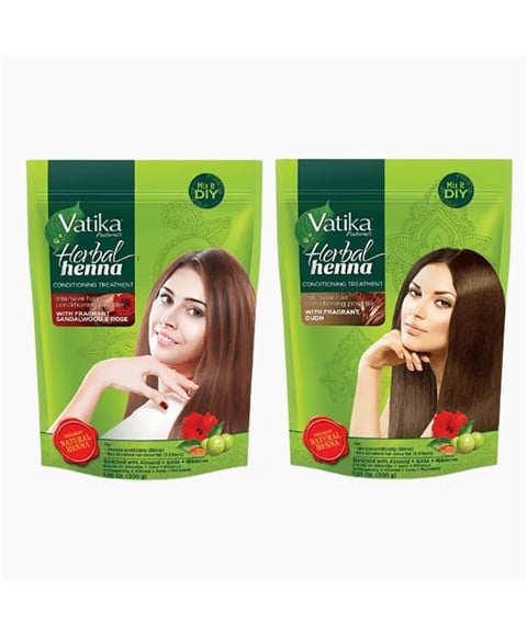 ENSEMBLE DE TRAITEMENT conditionnant au henné aux herbes VATIKA NATURALS