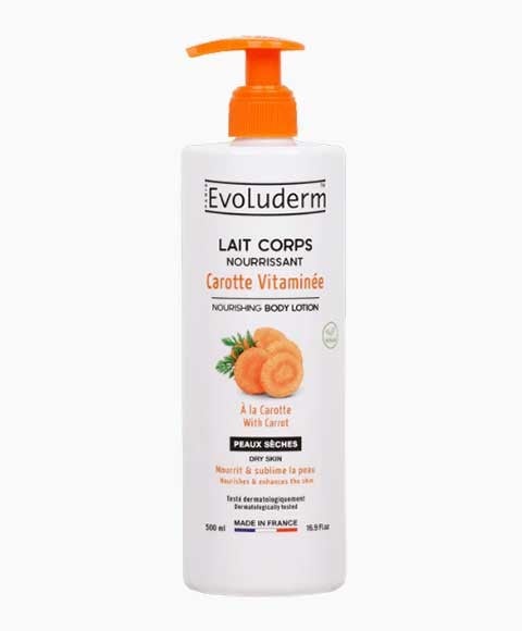 EVOLUDERM LAIT CORPS NOURRISSANT À LA CAROTTE 