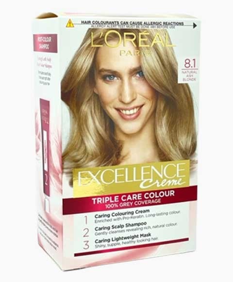 EXCELLENCE CREME TRIPLE CARE COULEUR 8.1 BLOND CENDRÉ NATUREL