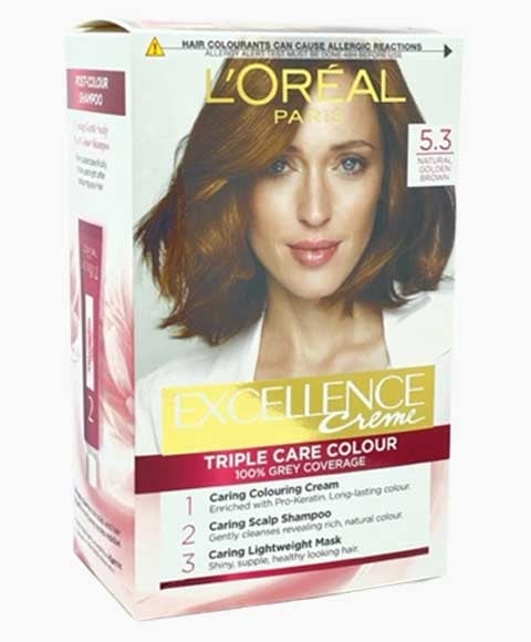 EXCELLENCE CREME TRIPLE SOIN COULEUR 5.3 NATUREL DORÉ BRO
