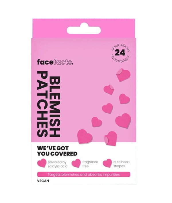 FAITS SUR LE VISAGE PATCHS D'IMperfections COEURS ROSE 