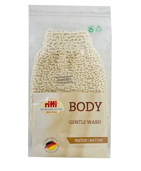 GANTS DE LAVAGE DOUX POUR LE CORPS EN CHENILLE DE COTON RIFFI 409