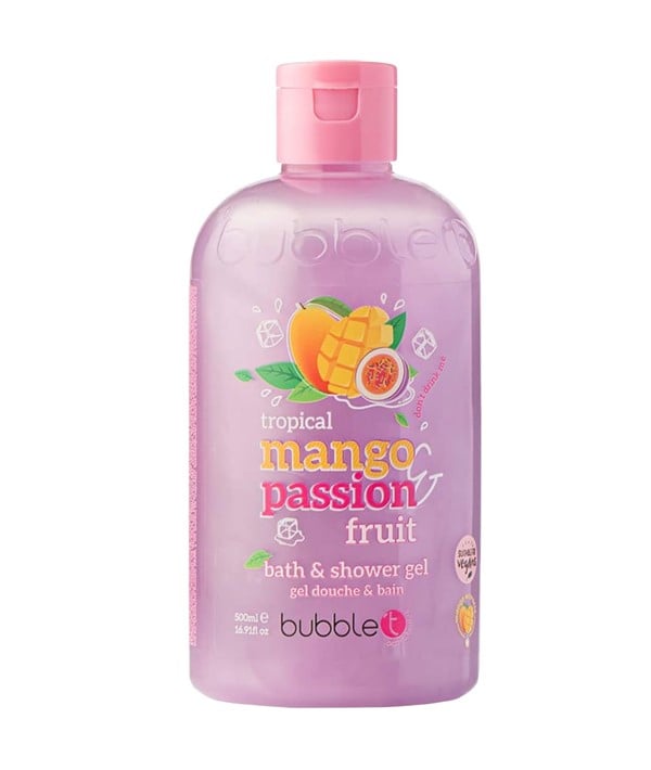 GEL BAIN ET DOUCHE AUX FRUITS DE LA PASSION À LA MANGUE TROPICALE