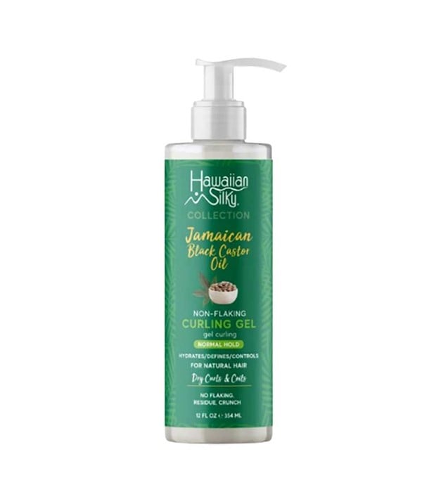 GEL DE CURLING À L'HUILE DE RICIN NOIR JAMAIS SILKY HAWAIIAN 