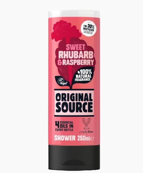 GEL DOUCHE DOUX À LA RHUBARBE ET À LA FRAMBOISE