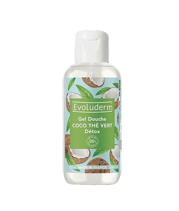 GEL DOUCHE EVOLUDERM DETOX COCO THÉ VERT 