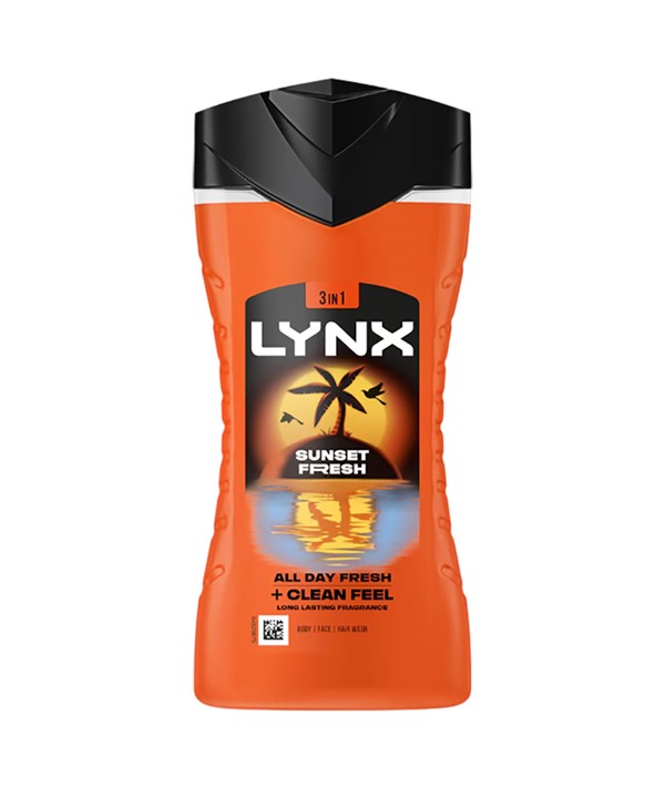 GEL DOUCHE FRAIS SUNSET 3 EN 1 LYNX 