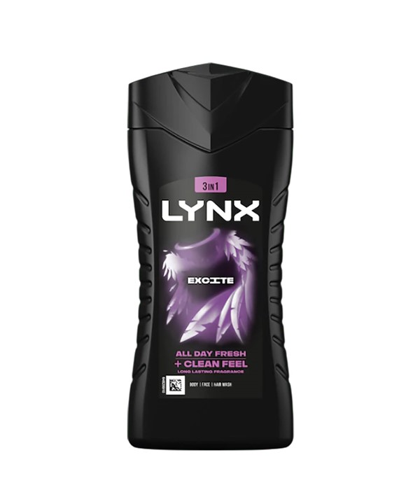 GEL DOUCHE LYNX 3IN1 EXCITE ALL DAY FRESH PLUS CLEAN FEEL