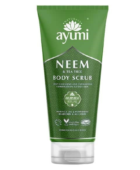 Gommage corporel au neem et à l'arbre à thé AYUMI NATURALS 