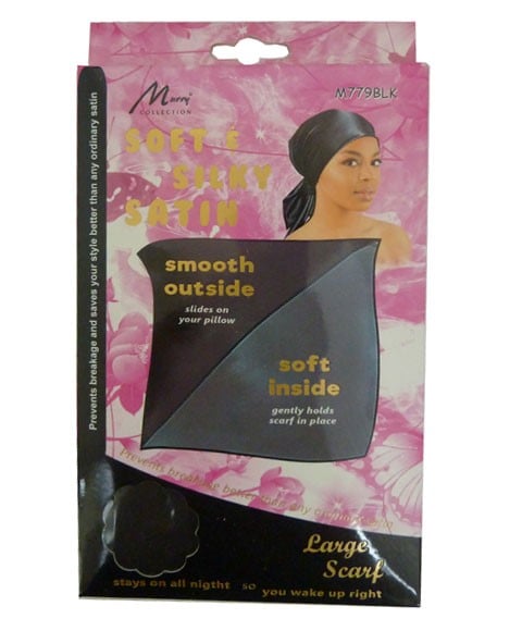 GRANDE ÉCHARPE EN SATIN DOUX ET SOYEUX MURRY M779BLK 