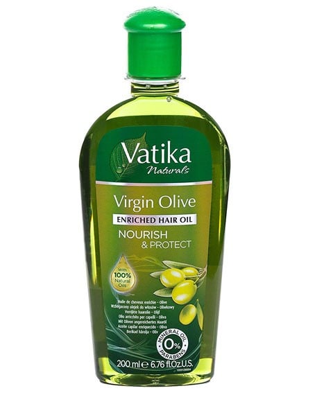 HUILE CAPILLAIRE ENRICHIE À L'OLIVE VIERGE VATIKA NATURALS 