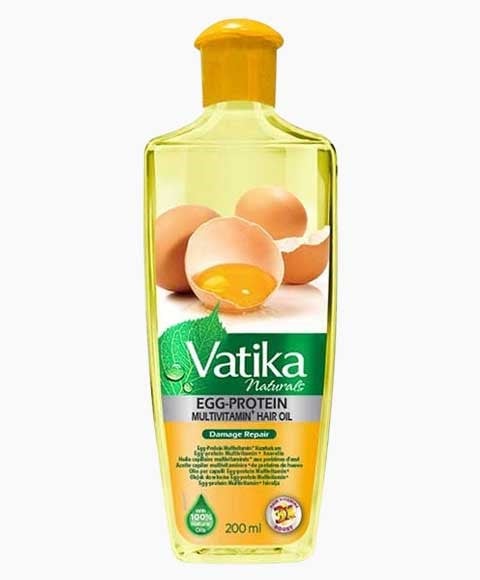 HUILE CAPILLAIRE MULTIVITAMINE AUX PROTÉINES D'OEUF VATIKA NATURALS 