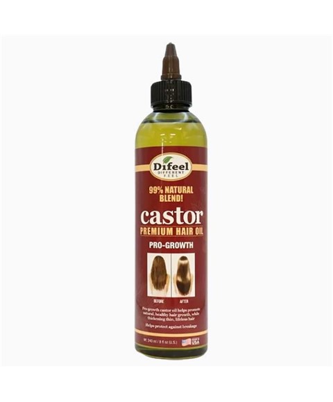 HUILE CAPILLAIRE PREMIUM DIFEEL CASTOR OIL PRO GROWTH 