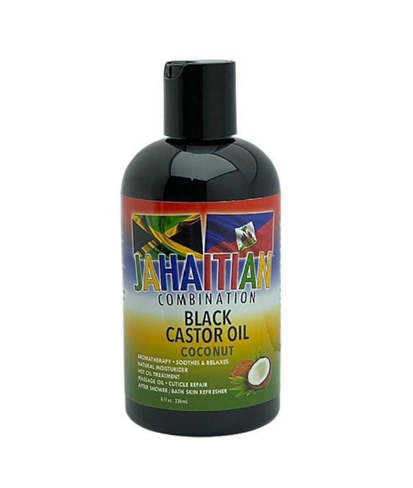 HUILE DE RICIN NOIR JAHAITIAN À LA NOIX DE COCO 