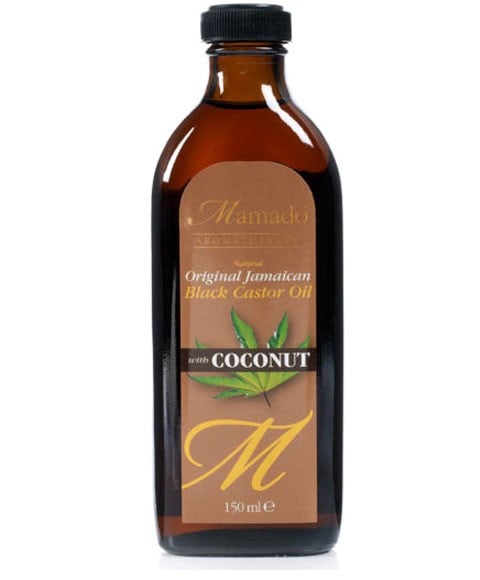 HUILE DE RICIN NOIRE JAMAÏCAINE ORIGINALE NATURELLE AVEC NOIX DE COCO 