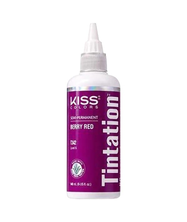 KISS COLOURS TINTATION SEMI PERMANENTE ROUGE BAIE T342 
