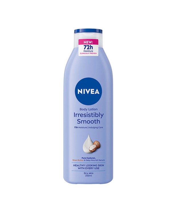 LAIT POUR LE CORPS IRRÉSISTIBLEMENT LISSE NIVEA POUR PEAU SÈCHE 