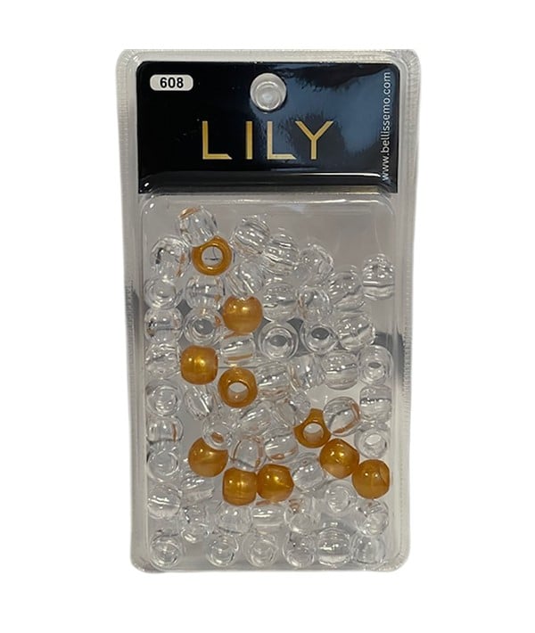 LILY COLLECTION BEADS OR ET CRISTAL 608 