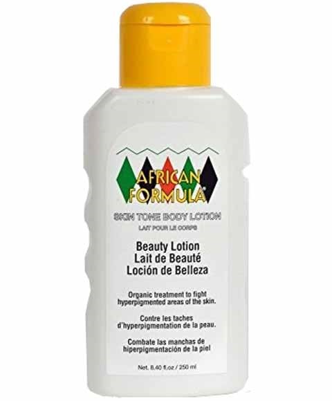LOTION DE BEAUTÉ POUR LE TON DE LA PEAU DE FORMULE AFRICAINE 