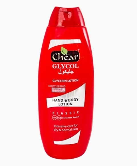 LOTION HYDRATANTE POUR LES MAINS ET LE CORPS À LA GLYCERINE CHEAR 