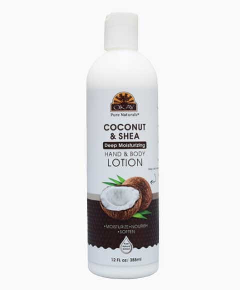 LOTION HYDRATANTE PROFONDE POUR LES MAINS ET LE CORPS OKAY COCO SHEA 