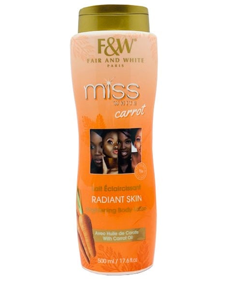 LOTION POUR LE CORPS ÉCLAIRCISSANTE À LA CAROTTE BLANCHE MISS 