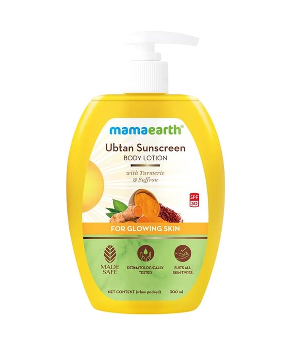 LOTION POUR LE CORPS ÉCRAN SOLAIRE UBTAN AU CURCUMA ET AU SAFRAN FO