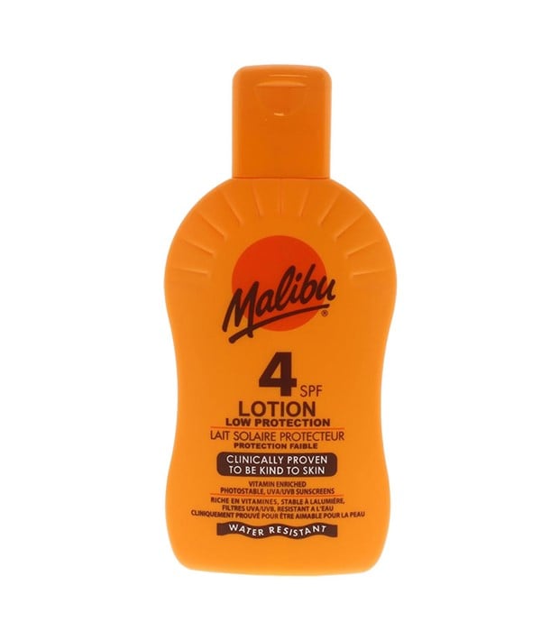 MALIBU LOTION RÉSISTANTE À L'EAU BASSE PROTECTION 4SPF 