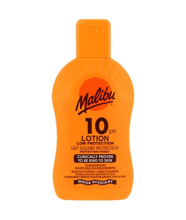 MALIBU LOTION RÉSISTANTE À L'EAU FAIBLE PROTECTION 10SPF 