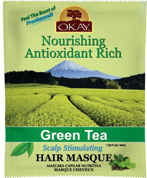 Masque capillaire stimulant pour le cuir chevelu au thé vert riche en antioxydants nourrissants HA