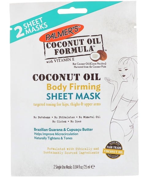 MASQUE EN FEUILLE RAFFERMISSANT POUR LE CORPS À LA FORMULE À L'HUILE DE COCO 