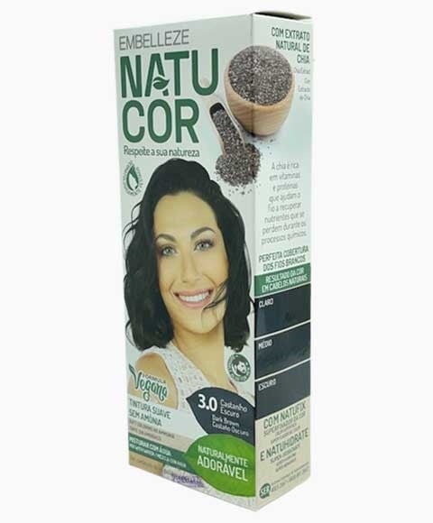 NATUCOR VEGAN COULEUR PERMANENTE SANS AMMONIAQUE 3.0 BRUN FONCÉ
