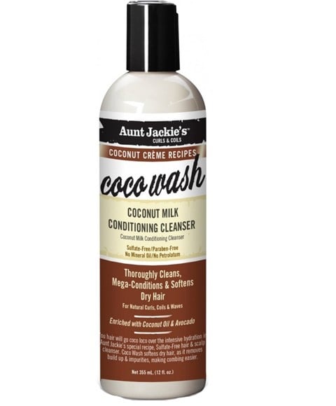 NETTOYANT CONDITIONNANT AU LAIT DE COCO AUNT JACKIES COCO WASH