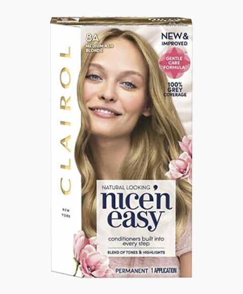 NICE N EASY COULEUR PERMANENTE 8A BLOND CENDRÉ MOYEN 