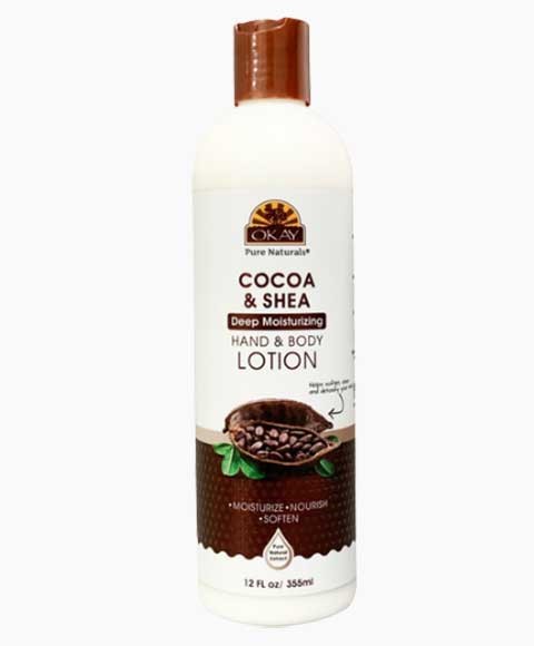 OKAY COCOA SHEA LOTION HYDRATANTE PROFONDE POUR LES MAINS ET LE CORPS 