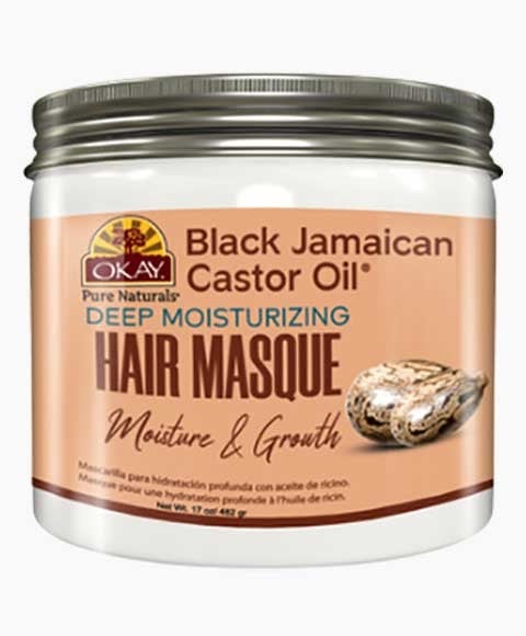 OKAY MASQUE CAPILLAIRE HYDRATANT PROFONDE À L'HUILE DE RICIN JAMAÏCAINE NOIRE
