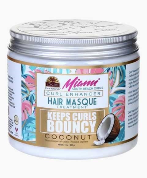 OKAY MIAMI KEEP CURLS BOUNCY MASQUE POUR CHEVEUX À LA NOIX DE COCO 