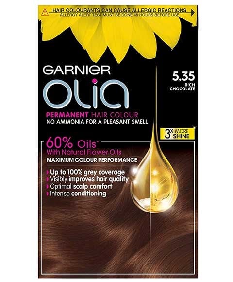 OLIA COULEUR PERMANENTE 5.35 CHOCOLAT RICHE 