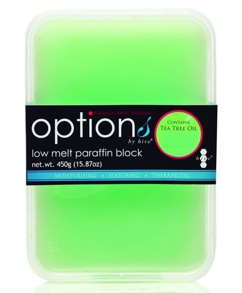 OPTIONS BLOC DE PARAFFINE À FAIBLE FUSION À L'HUILE D'ARBRE À THÉ 