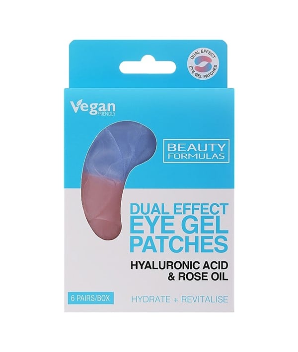 PATCHS DE GEL POUR LES YEUX À DOUBLE EFFET BEAUTY FORMULAS AVEC HYALURONI