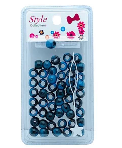 PERLES À MOTIF DE LA COLLECTION STYLE BD012 NOIR ET BLEU 